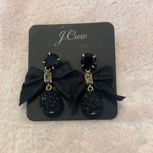 JCrew black bow earrings